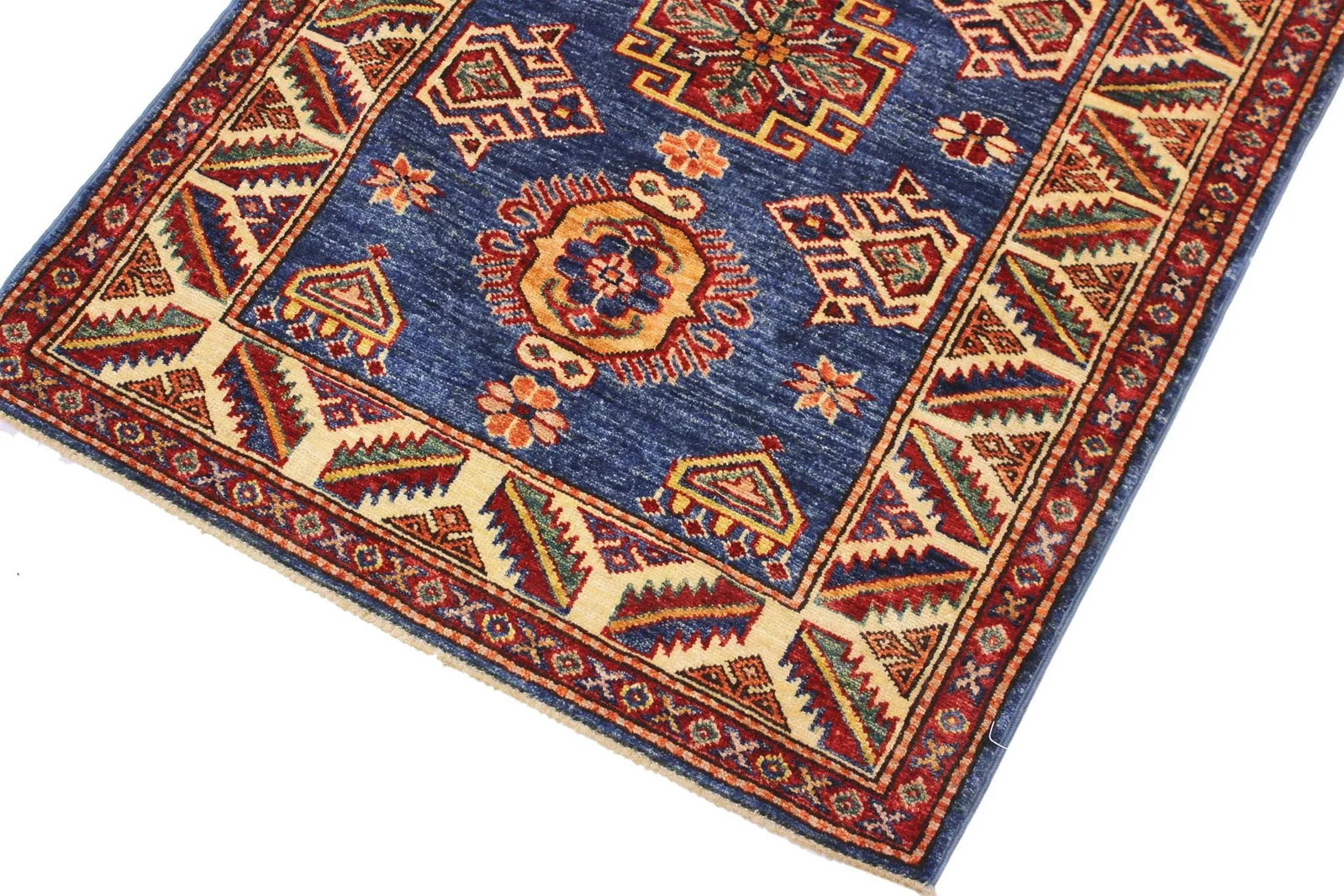 1990s Tribal Kazak Hand-Knotted Wool Rug - 2"²9"³ × 3"²8"³ - 7