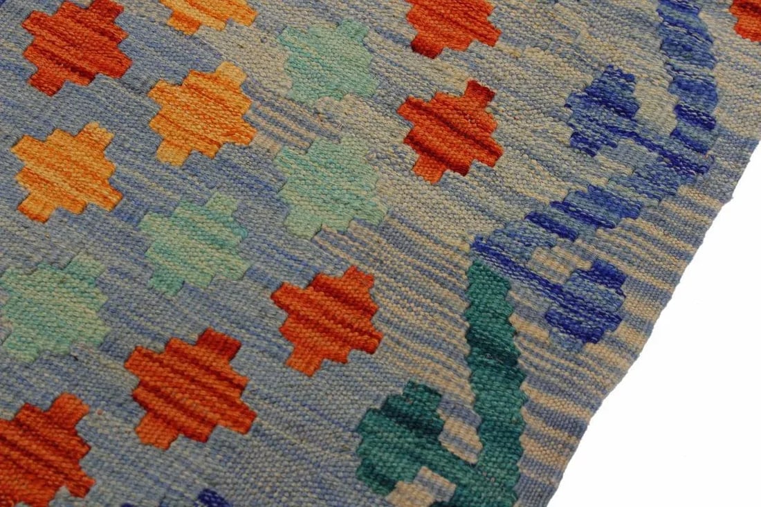 Shabby Chic Kilim Hand-Woven Wool Rug - 3"²3"³ × 4"²10"³ - 4