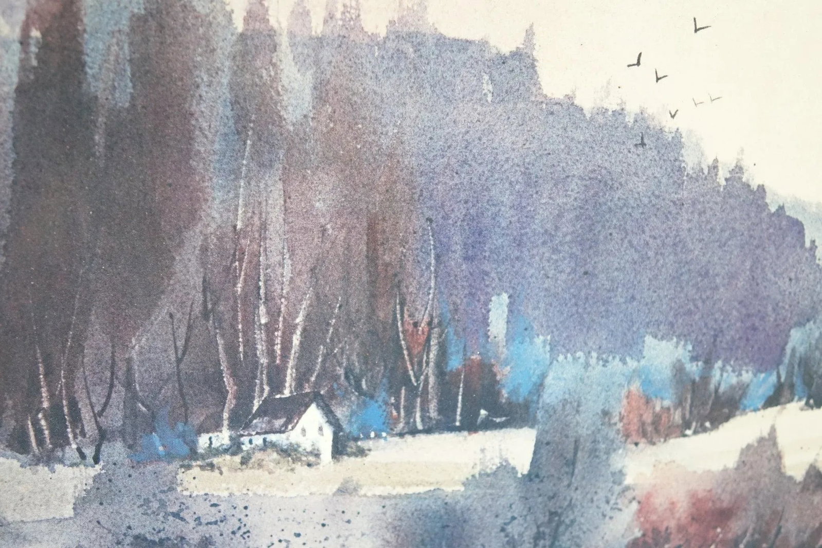 Winter's Breath - Print of Original Watercolor on Paper Signed - 2