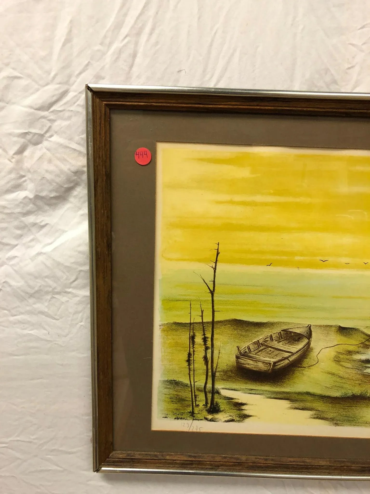 Vintage Signed Limited Edition Coastal Landscape Lithograph, Framed - 3