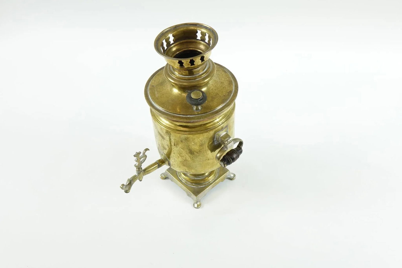 Antique Russian Brass Samovar With 1875 Markings - 4