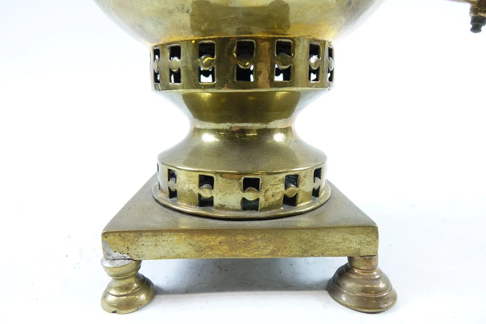 Antique Brass Russian Samovar 19th Century With Stamps - 4