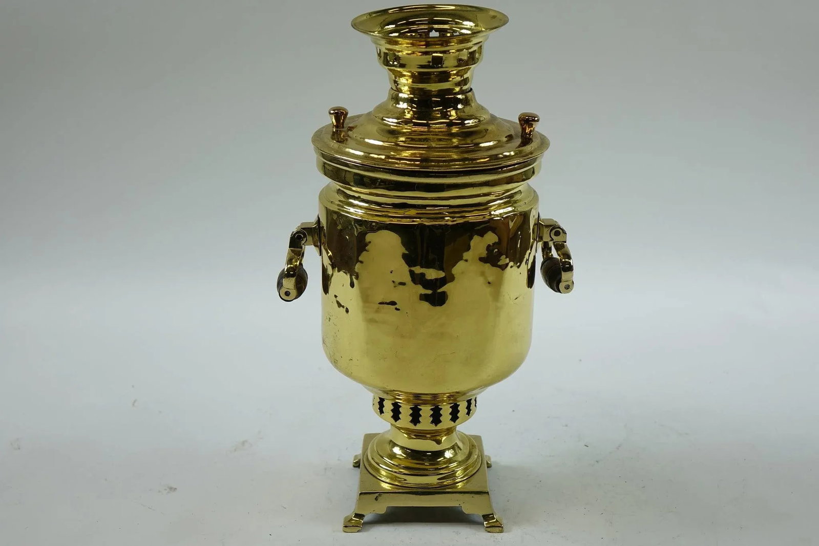 19th Century Brass Samovar – Antique-Style Design With Stamps - 6