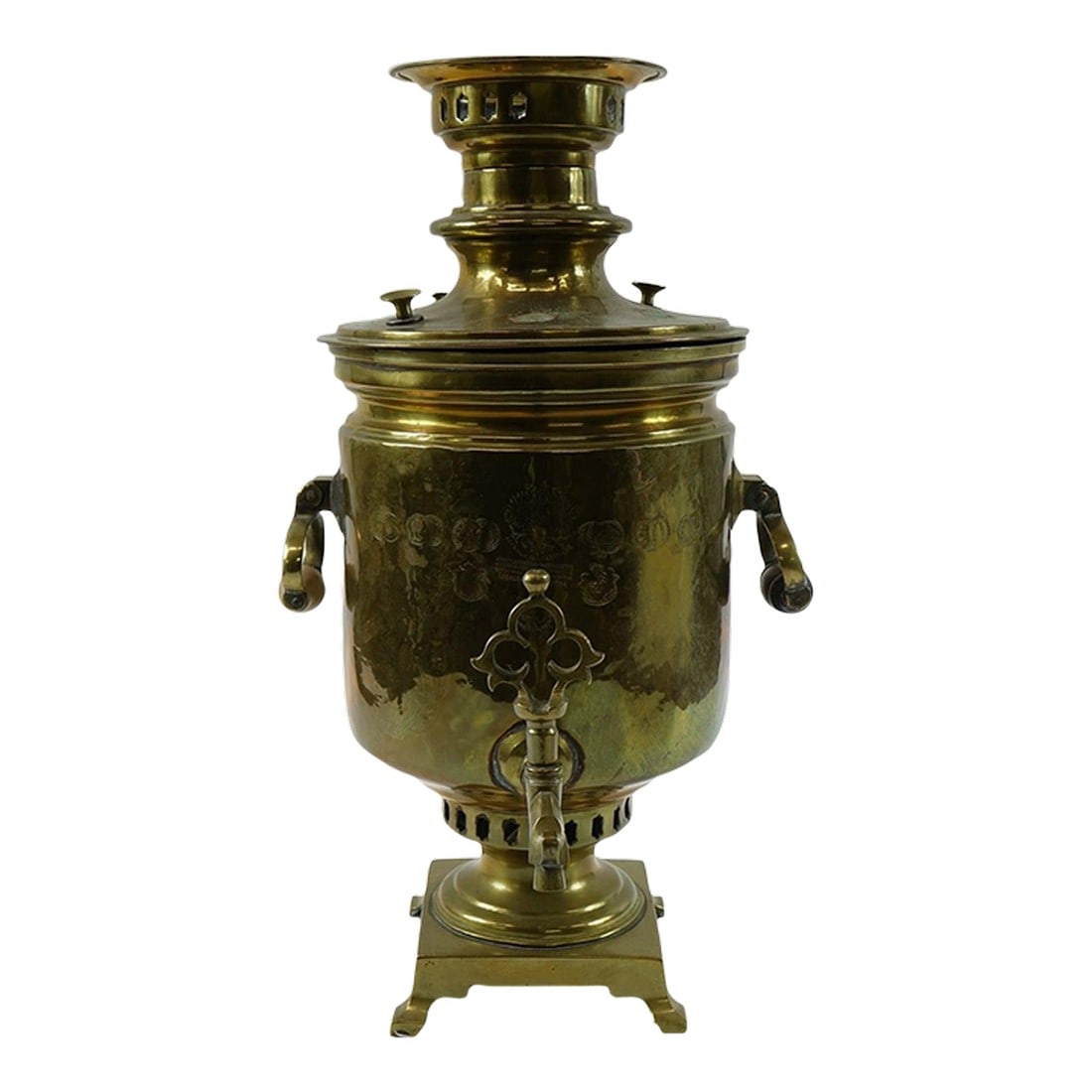 Antique 19th Century Brass Samovar – Classic Antique-Style (1 of 8)