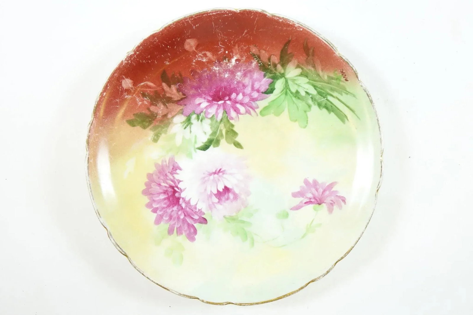 Antique Wenzel Pfohl Handpainted Porcelain Plate - 2