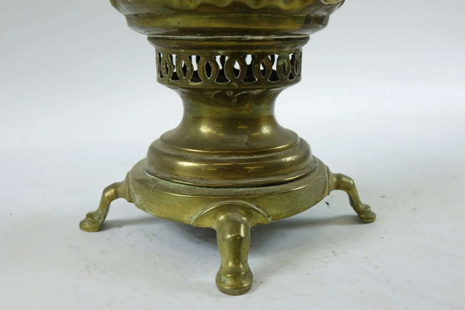 Antique Brass Russian Samovar 19th Century With Stamps Missing a Handle - 5