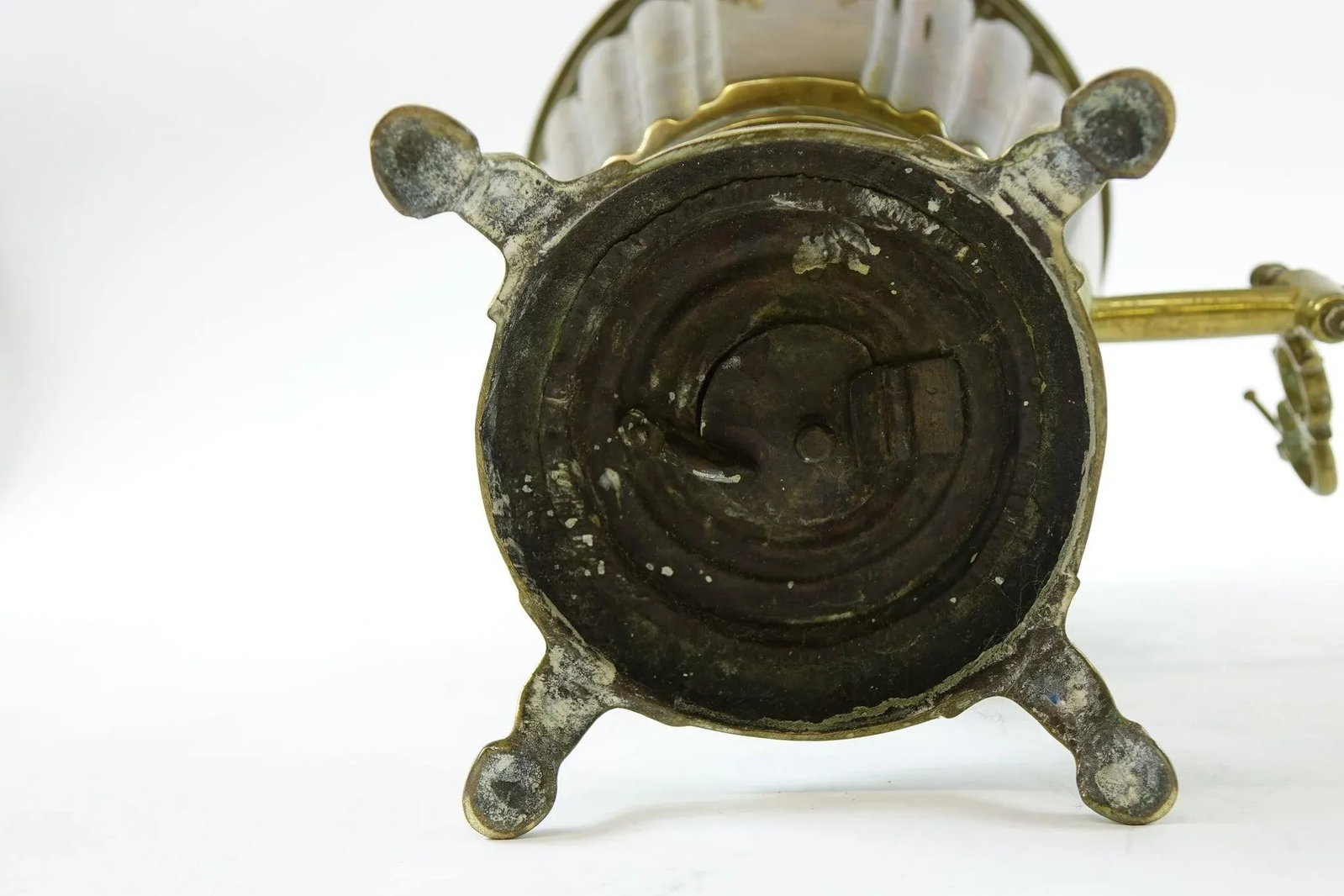 Antique Brass Russian Samovar 19th Century With Stamps Missing a Handle - 6
