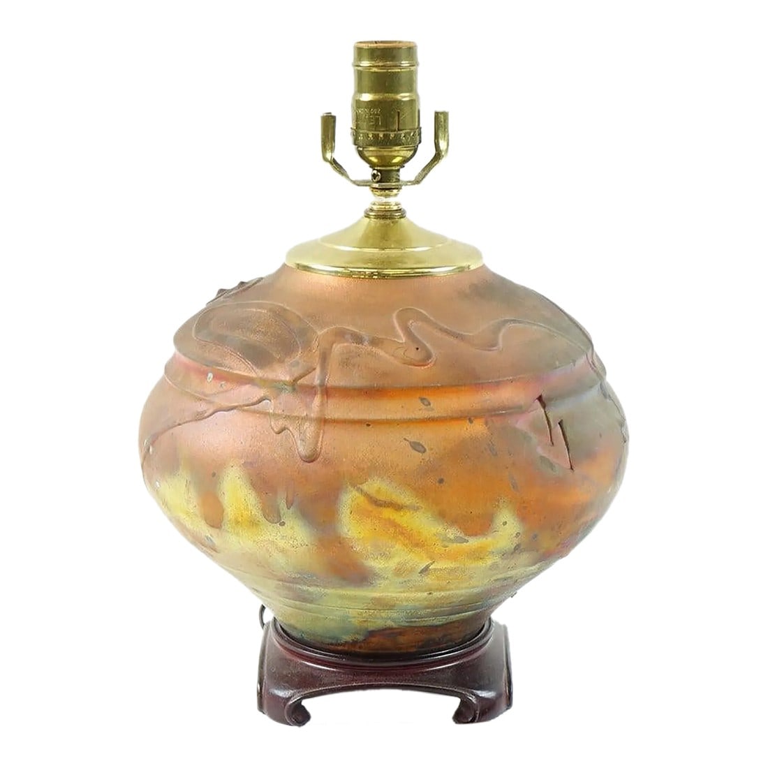 Late 20th Century Kerry Gonzalez Pottery Lamp: Kerry Gonzalez Designer Pottery Light - 9.25Êº × 9.25Êº × 13.25Êº This exquisite designer pottery light by Kerry Gonzalez is a perfect blend of artistry and fun