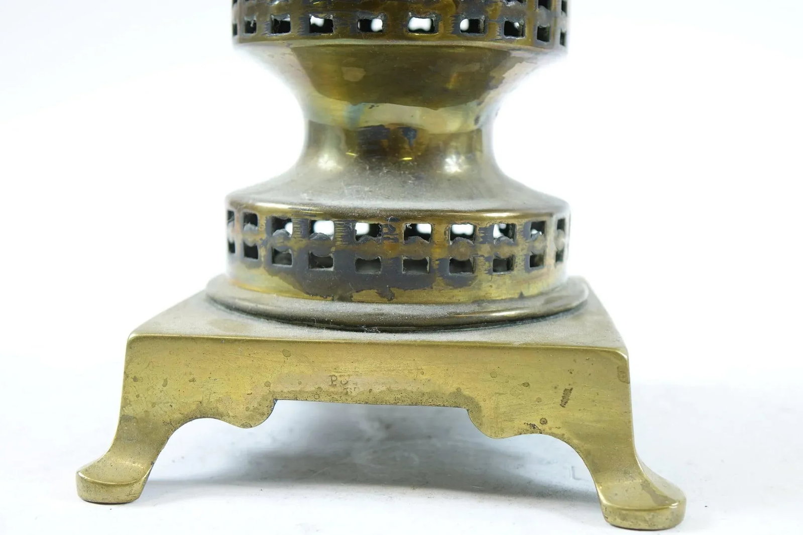 Antique Brass Russian Samovar 19th Century With Stamps Missing Top Handle - 3