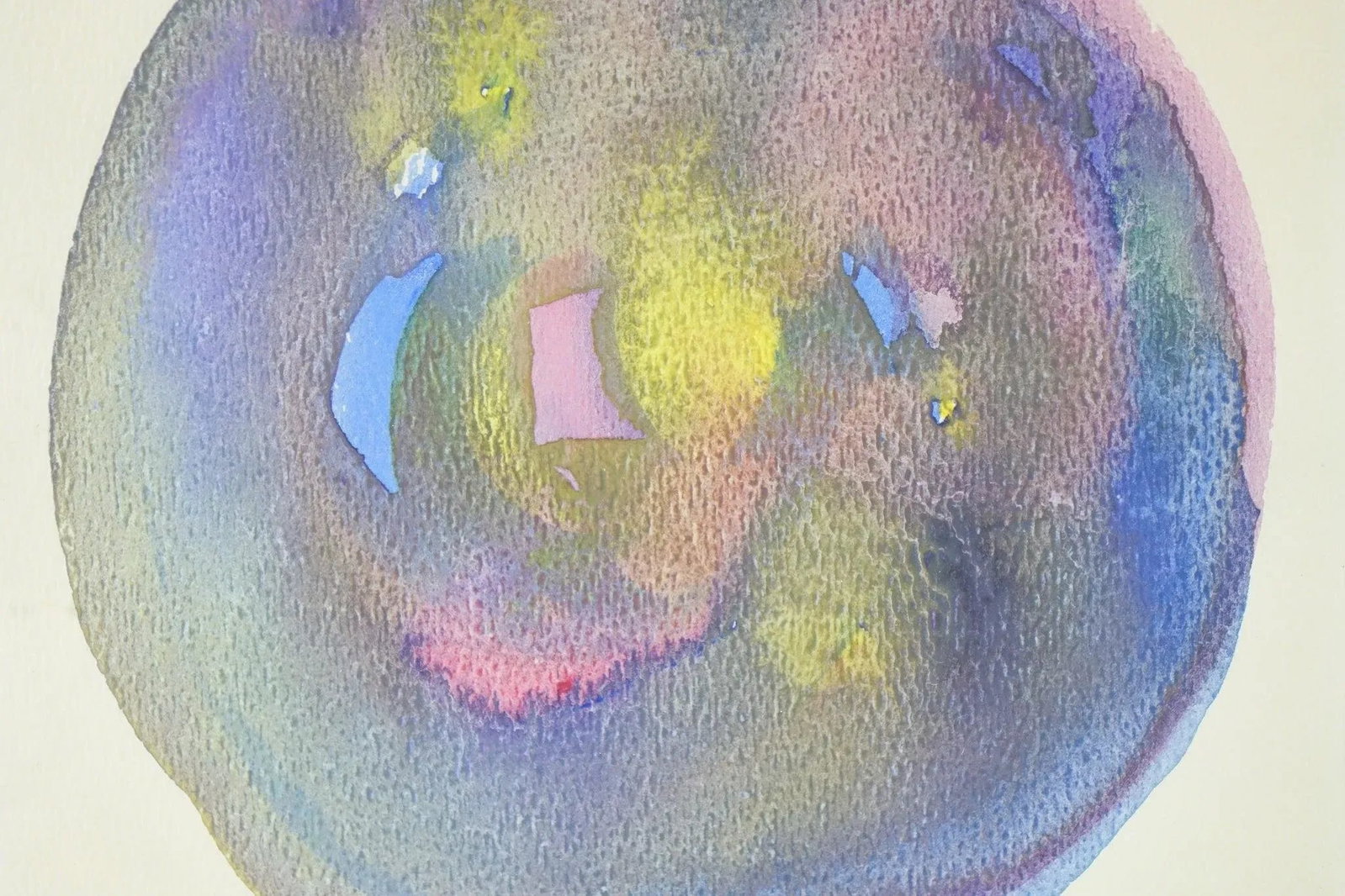 Abstract Sphere Watercolor on Paper Original - 3
