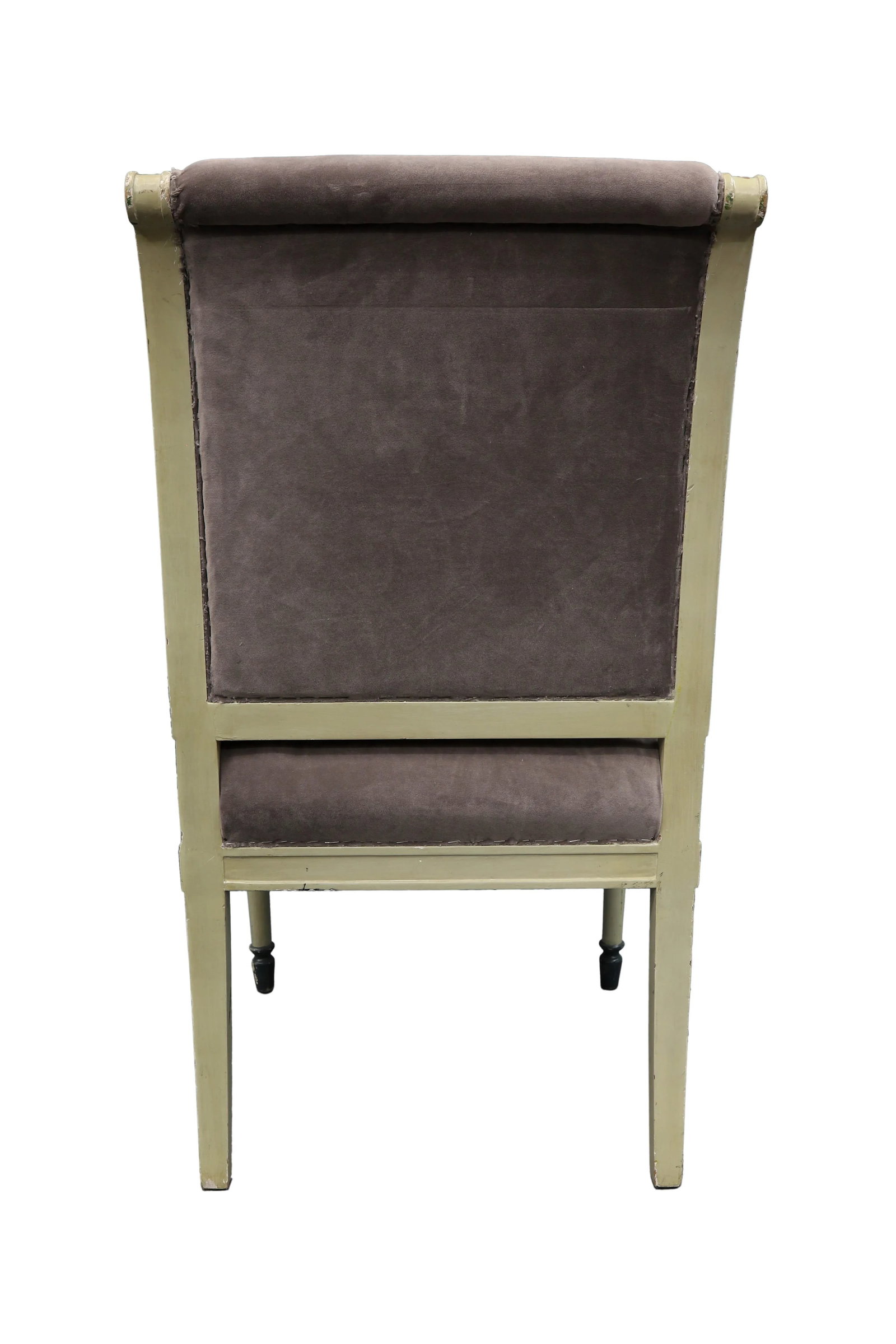 Vintage Gray Upholstered Arm Chair - 4