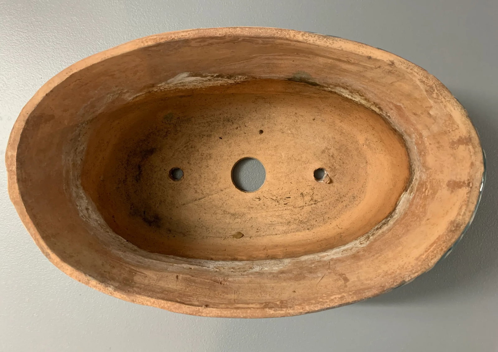 1990s Hand Painted Terra Cotta Planter - 2