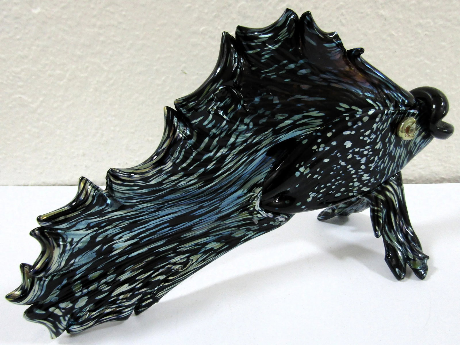 Vintage Diane Lowery Hand Blown Fish Sculpture Signed - 11