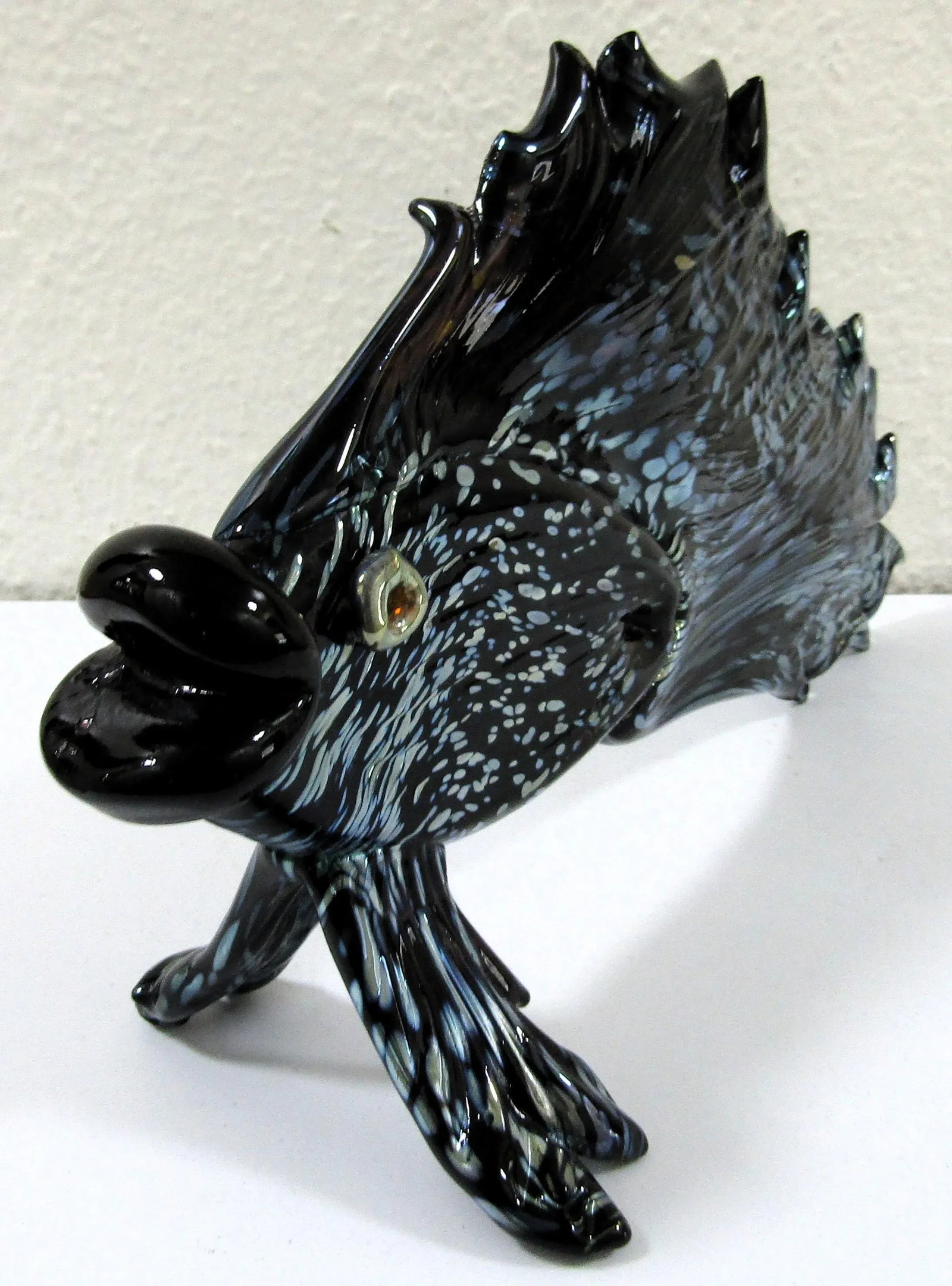 Vintage Diane Lowery Hand Blown Fish Sculpture Signed - 2