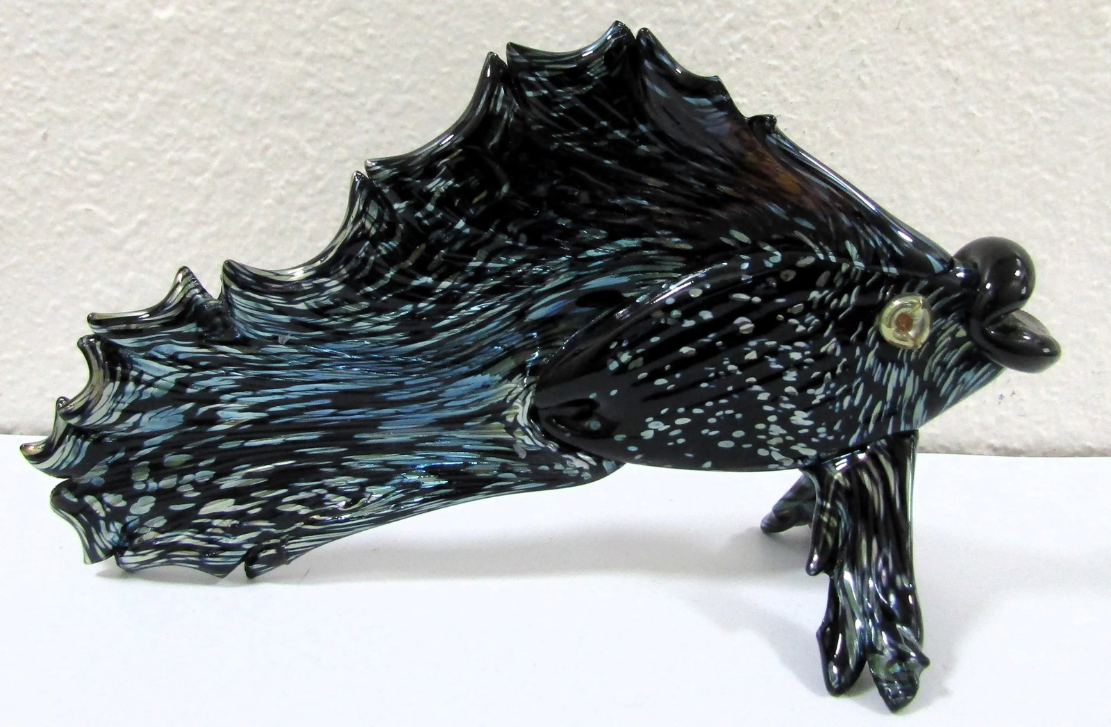 Vintage Diane Lowery Hand Blown Fish Sculpture Signed - 5