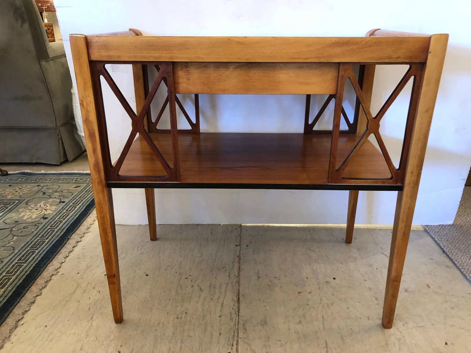 Neoclassical Style Side Table With Drawer - 11