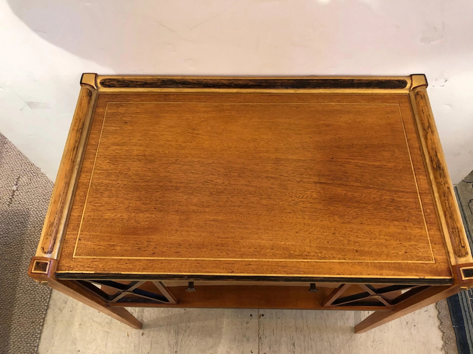 Neoclassical Style Side Table With Drawer - 12