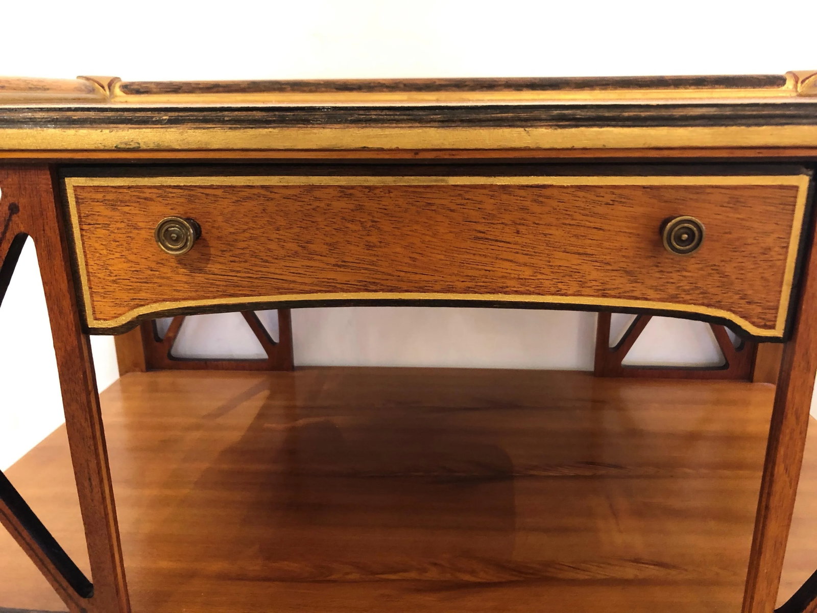 Neoclassical Style Side Table With Drawer - 2