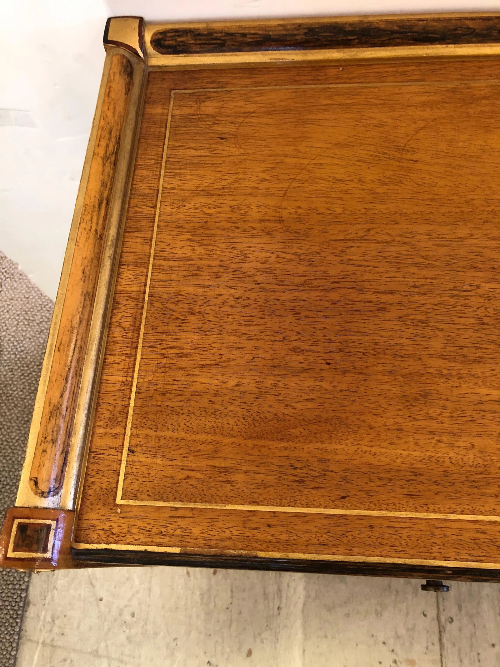 Neoclassical Style Side Table With Drawer - 8