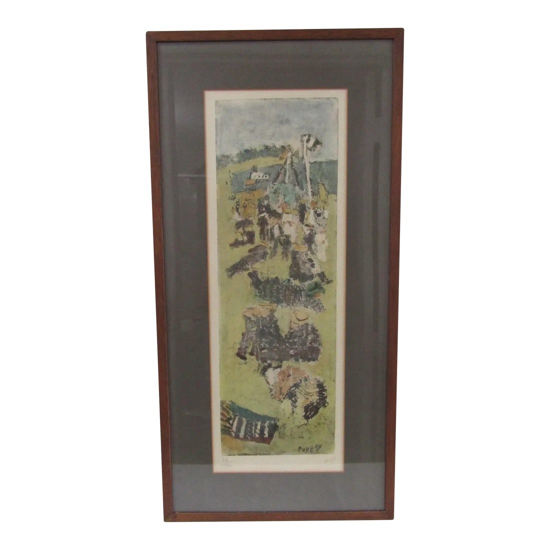 Jean Pougny Signed Lithograph on the Beach Circa 1950s Numbered 23/150, Framed (1 of 8)