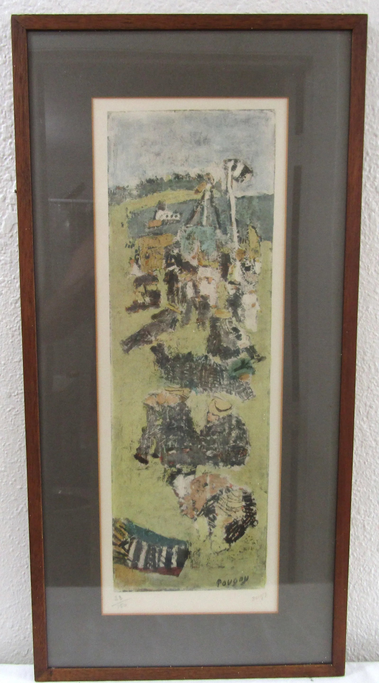 Jean Pougny Signed Lithograph on the Beach Circa 1950s Numbered 23/150, Framed - 2