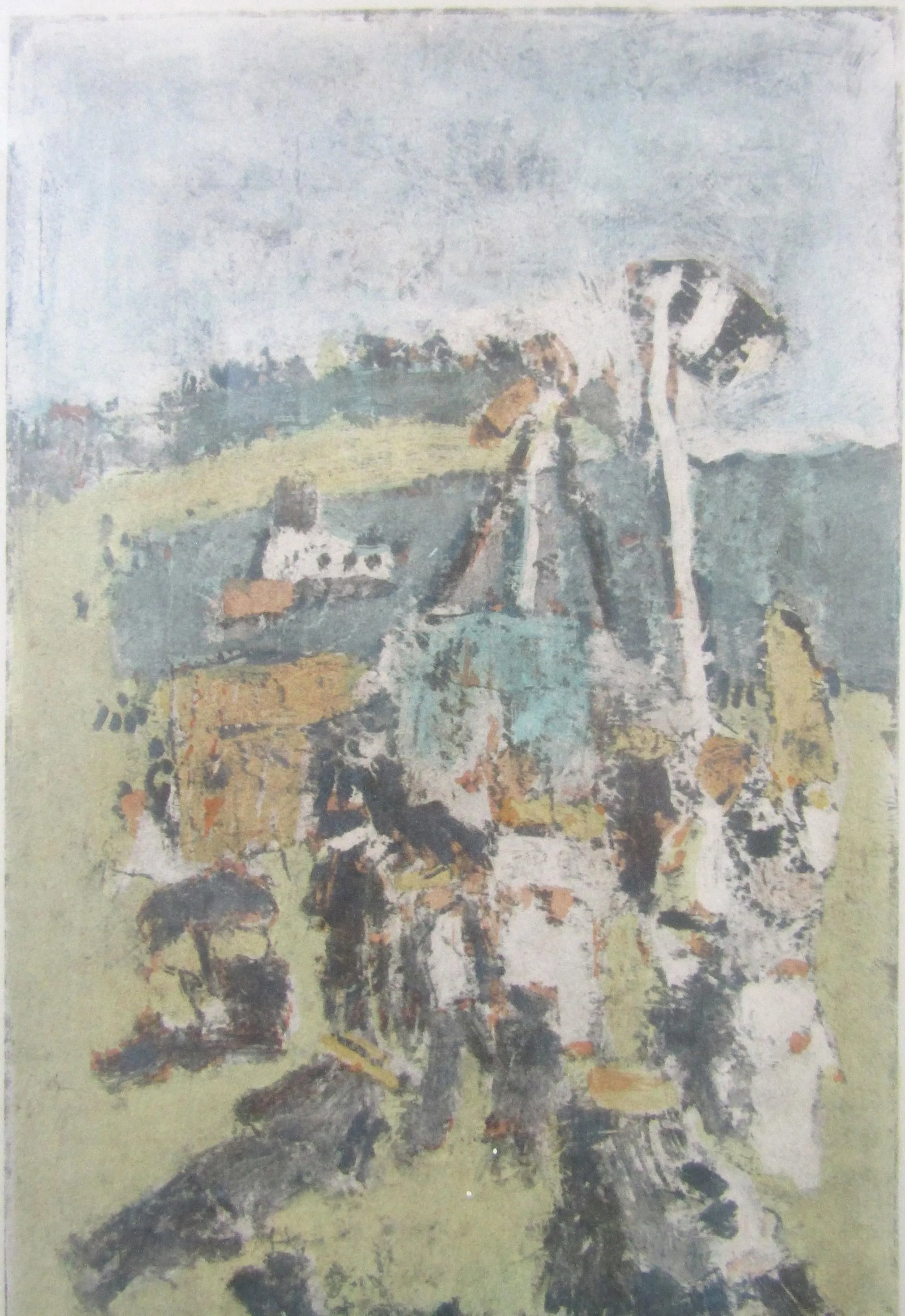 Jean Pougny Signed Lithograph on the Beach Circa 1950s Numbered 23/150, Framed - 4