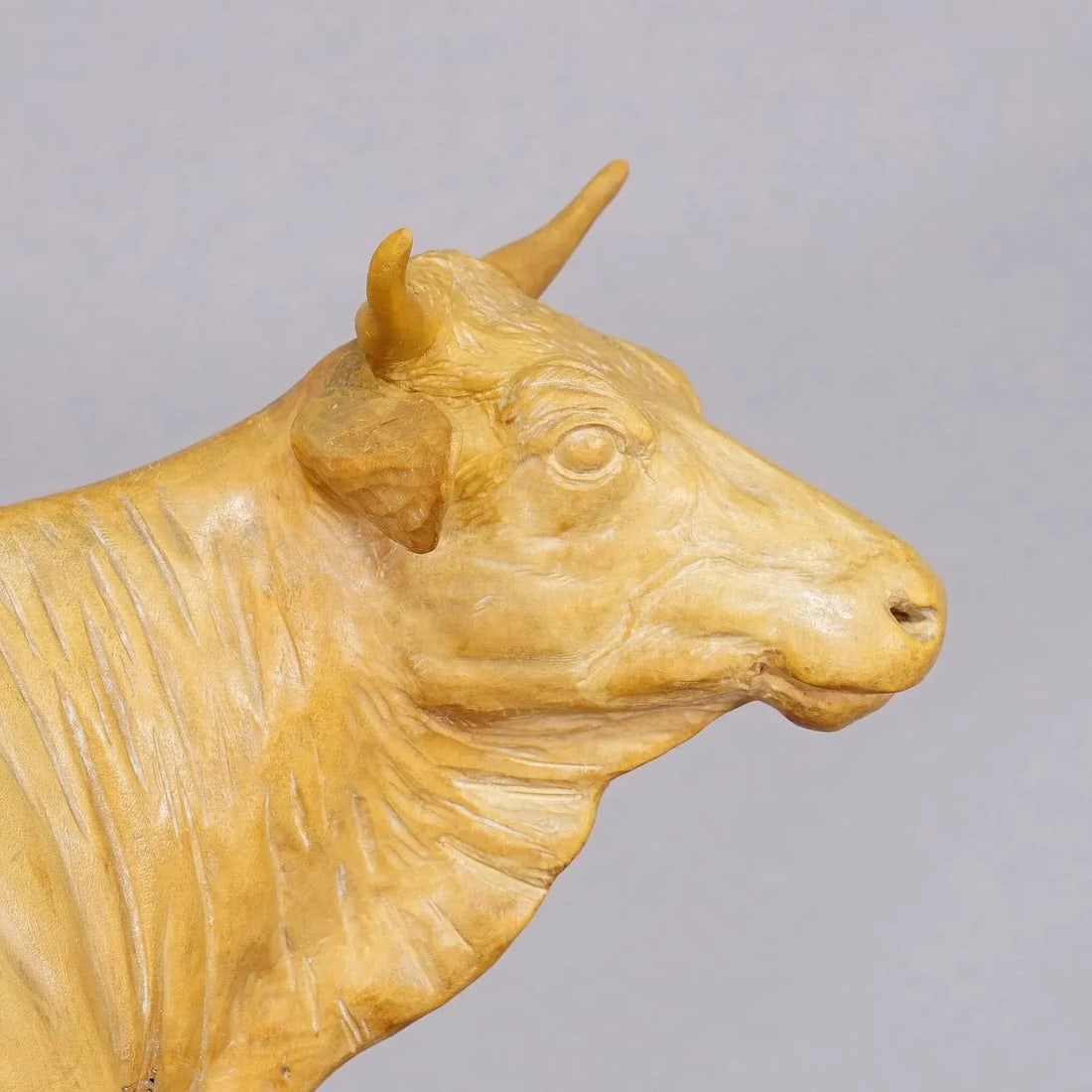 Large Wooden Carved Female Cattle Sculpture Brienz Switzerland Ca. 1920s - 3