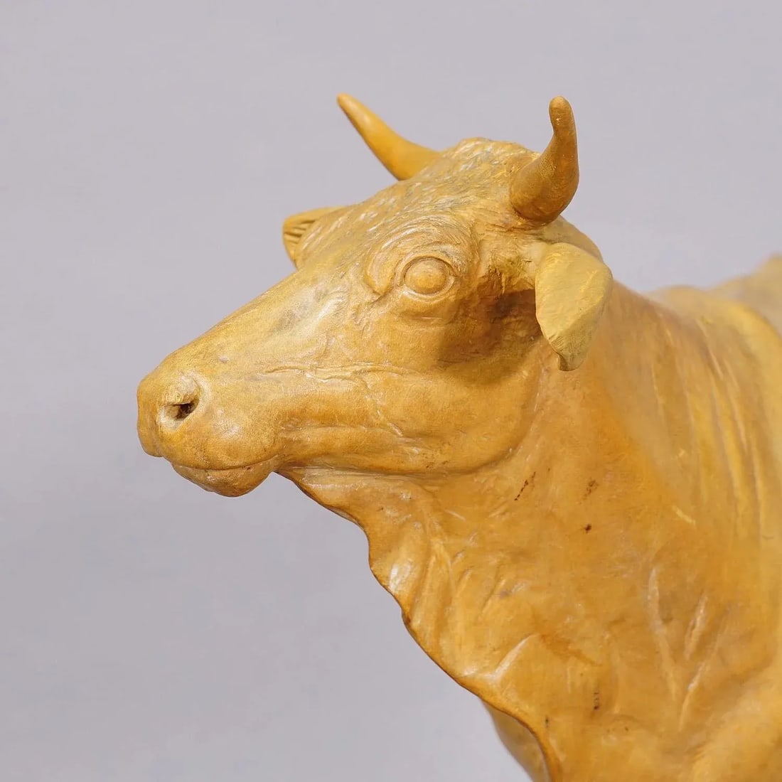 Large Wooden Carved Female Cattle Sculpture Brienz Switzerland Ca. 1920s - 5