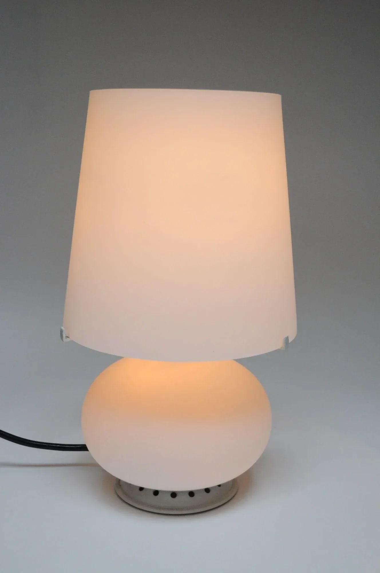 Vintage Italian Petite Glass Table Lamp by Max Ingrand for Fontana Arte - 4
