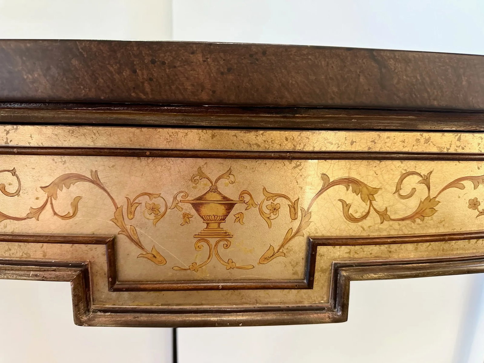 Hand Painted Demilune Console by Theodore Alexander - 6