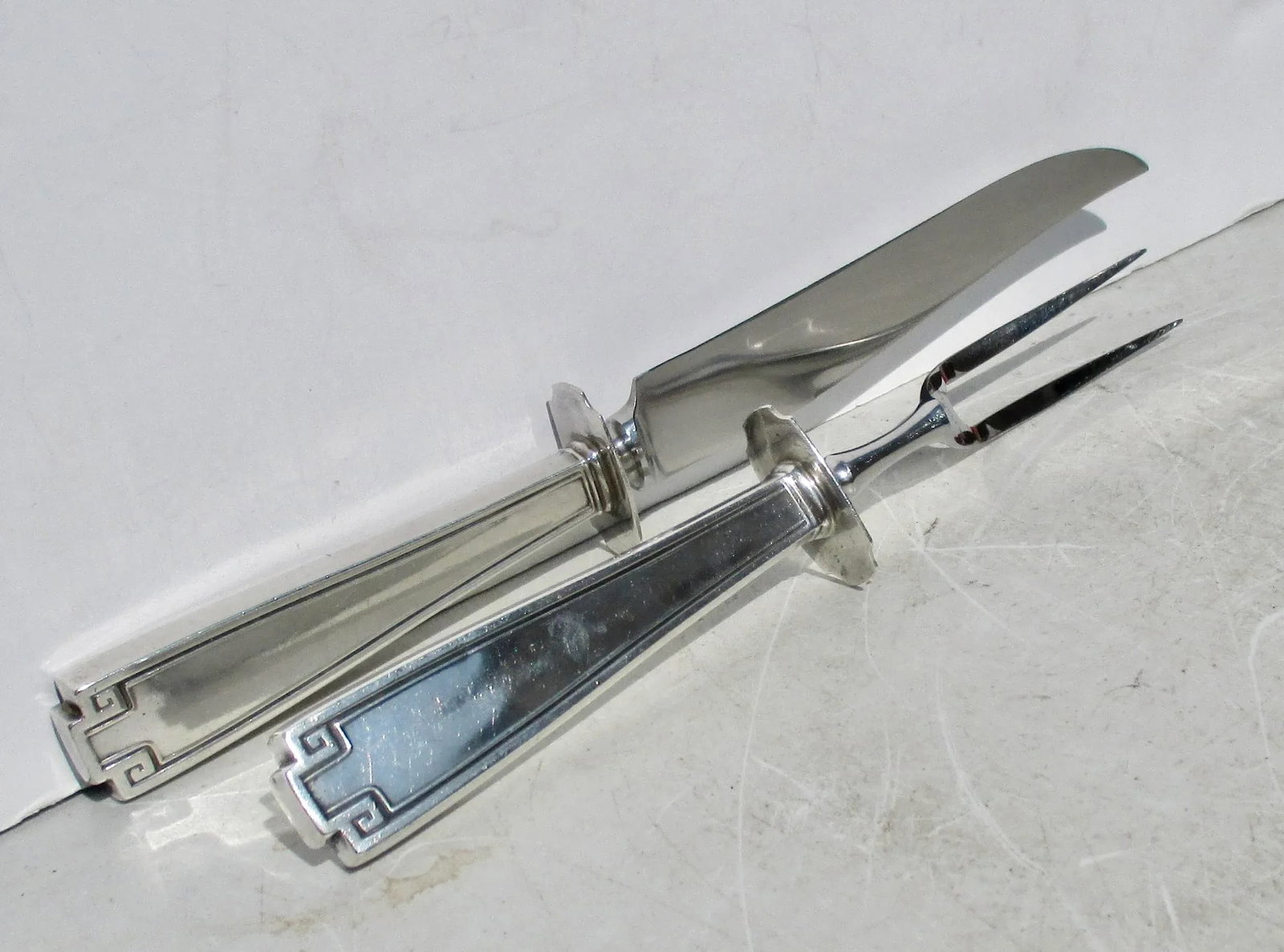 Art Deco "Etruscan" Carving Set by Gorham Sterling - a Set of 2 - 3