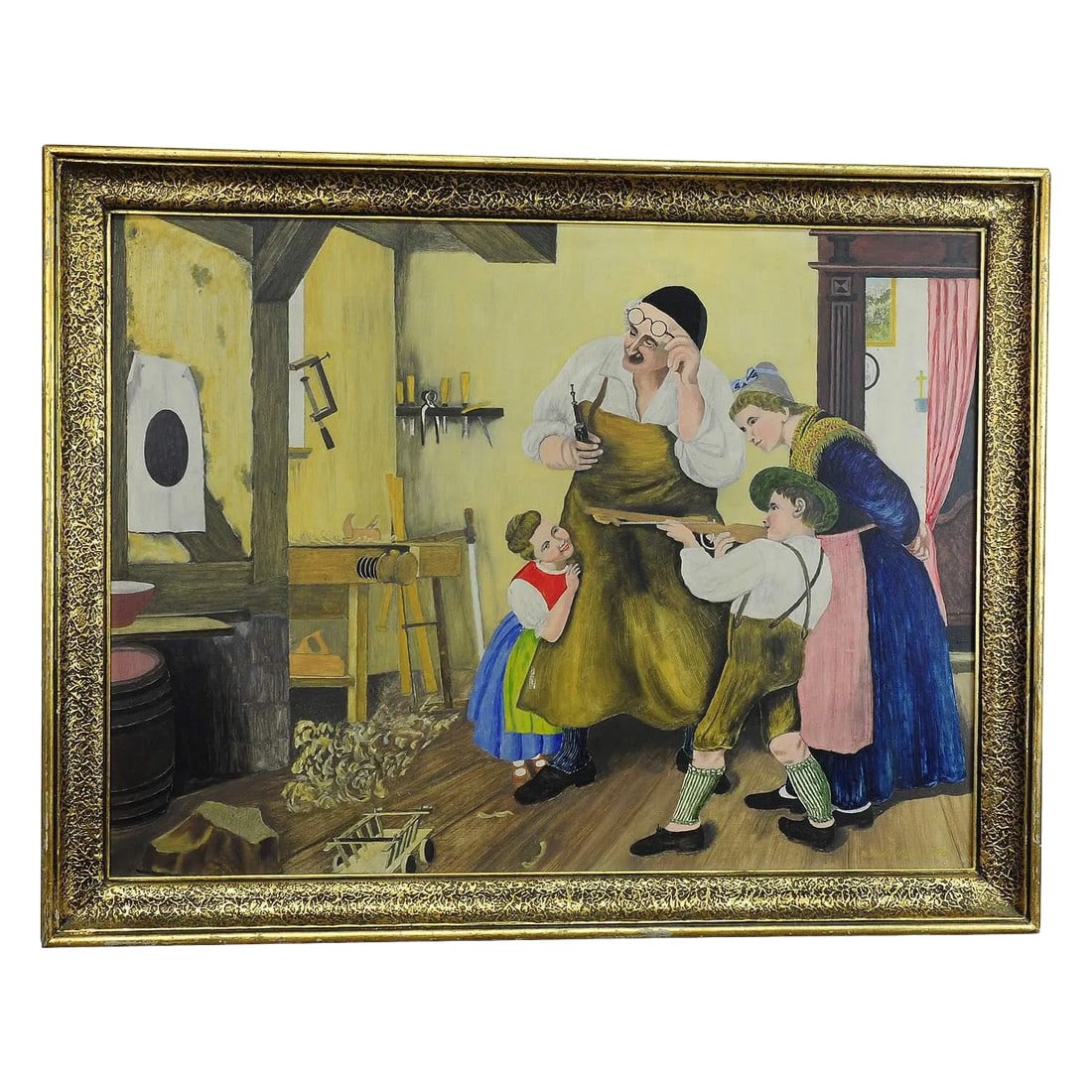 W. Melchinger - Bavarian Folksy Scene in Joinery (1 of 7)