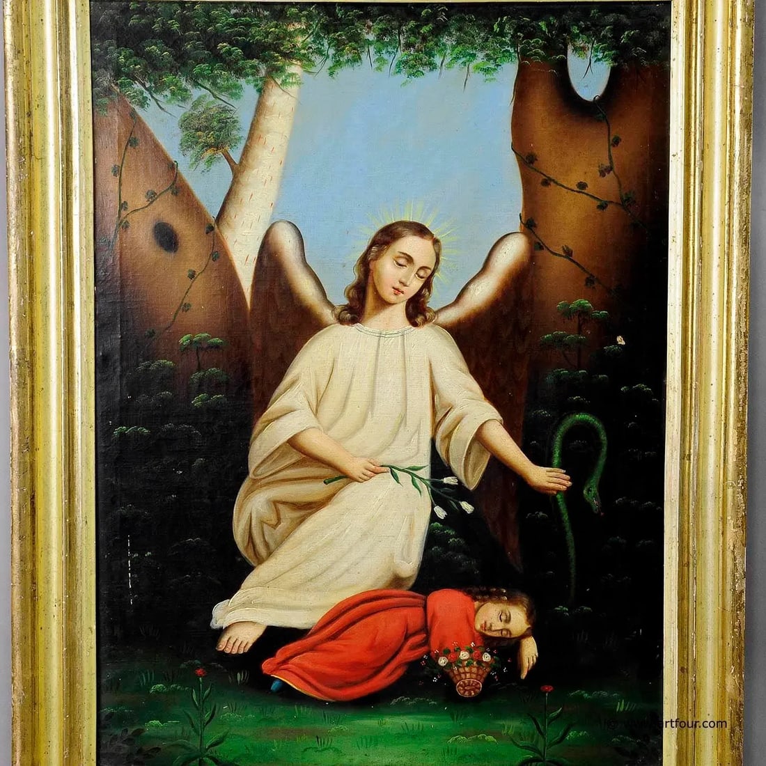 Early 20th Century Unknown - Angel With Sleeping Child - 2