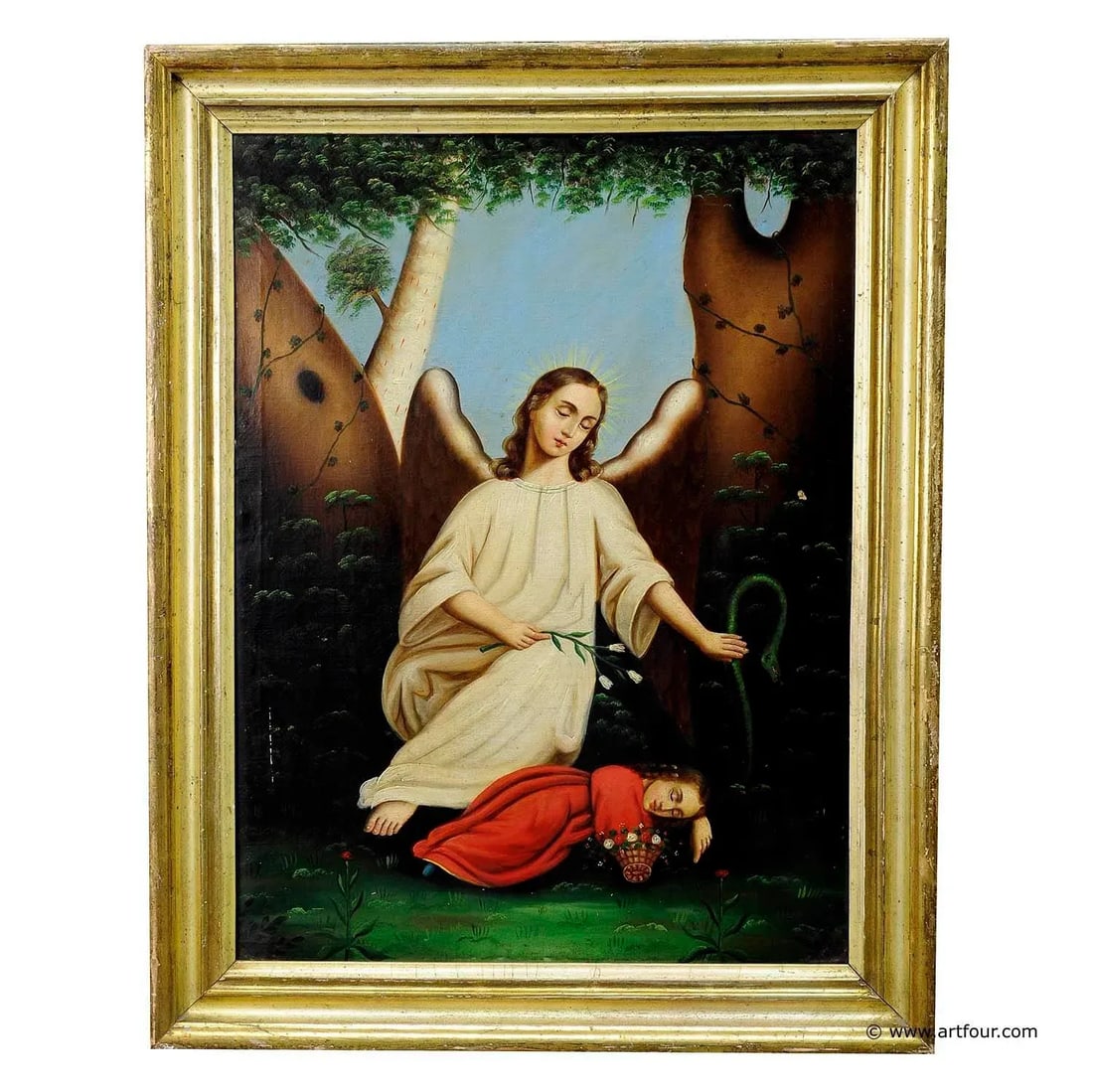 Early 20th Century Unknown - Angel With Sleeping Child - 5