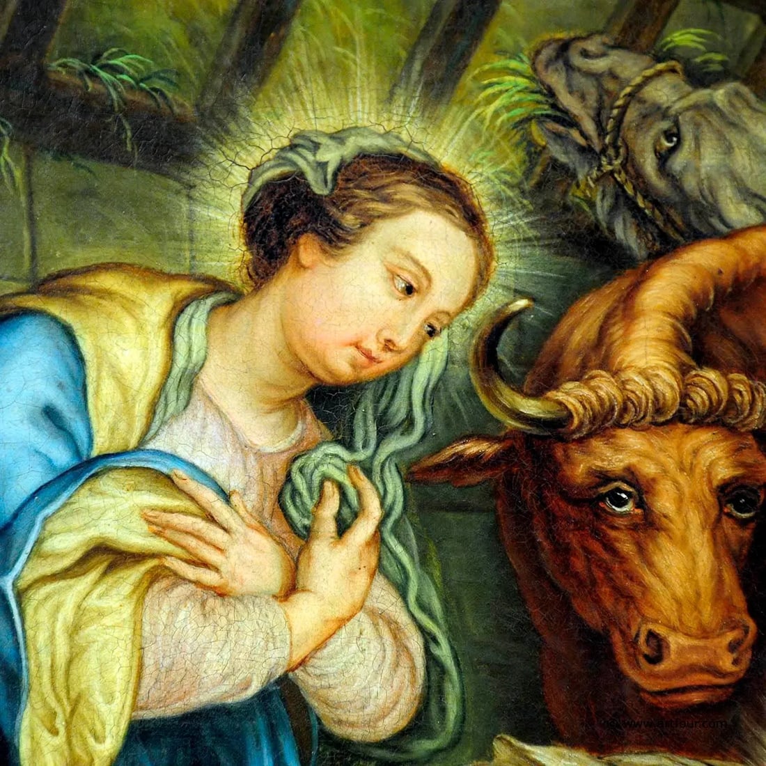 Unknown - Mary and Joseph in the Barn of Bethlehem - 2