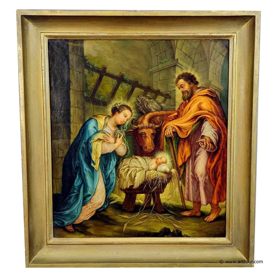 Unknown - Mary and Joseph in the Barn of Bethlehem - 6