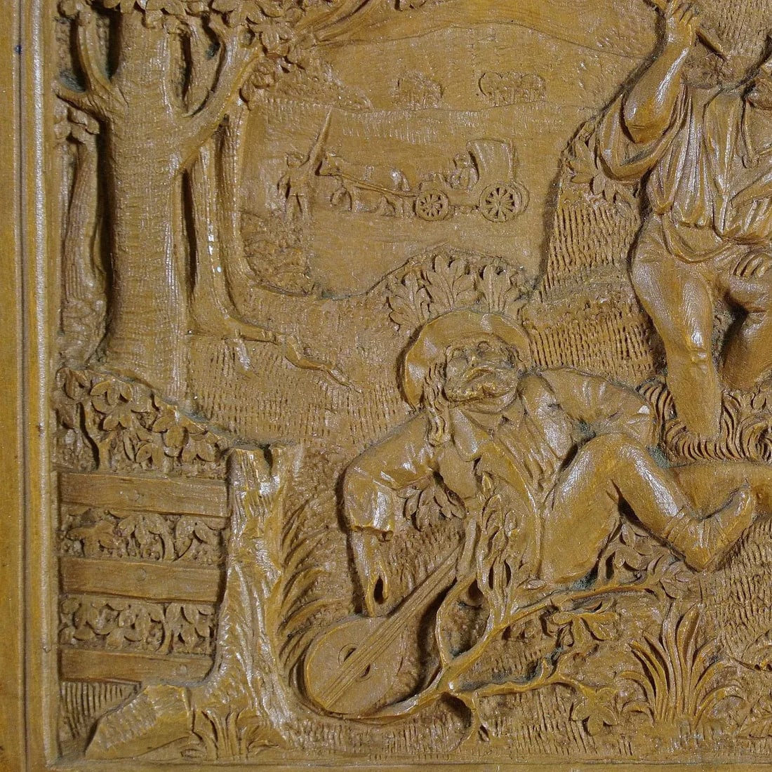 A Wooden Micro Carving Plaque by Johann Rint Ca. 1880 - 3