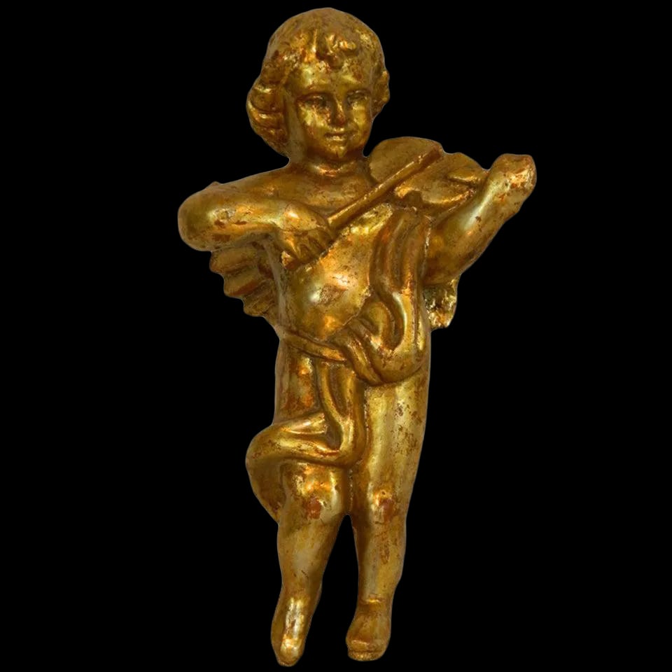 Baroque Style Carved Giltwood Cherub or Putti Adapted as a Lamp, 20th Century - 2