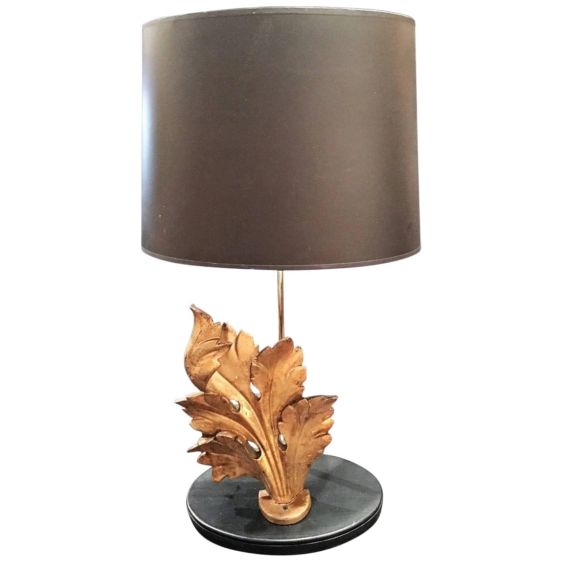Italian Giltwood Foliate Ornament Adapted as a Lamp, 19th Century: Italian giltwood foliate ornament adapted as a lamp, 19th century. Condition: Alterations: Original Condition Unaltered Imperfections: Some Imperfections Condition Notes: Excellent Wear consistent wit