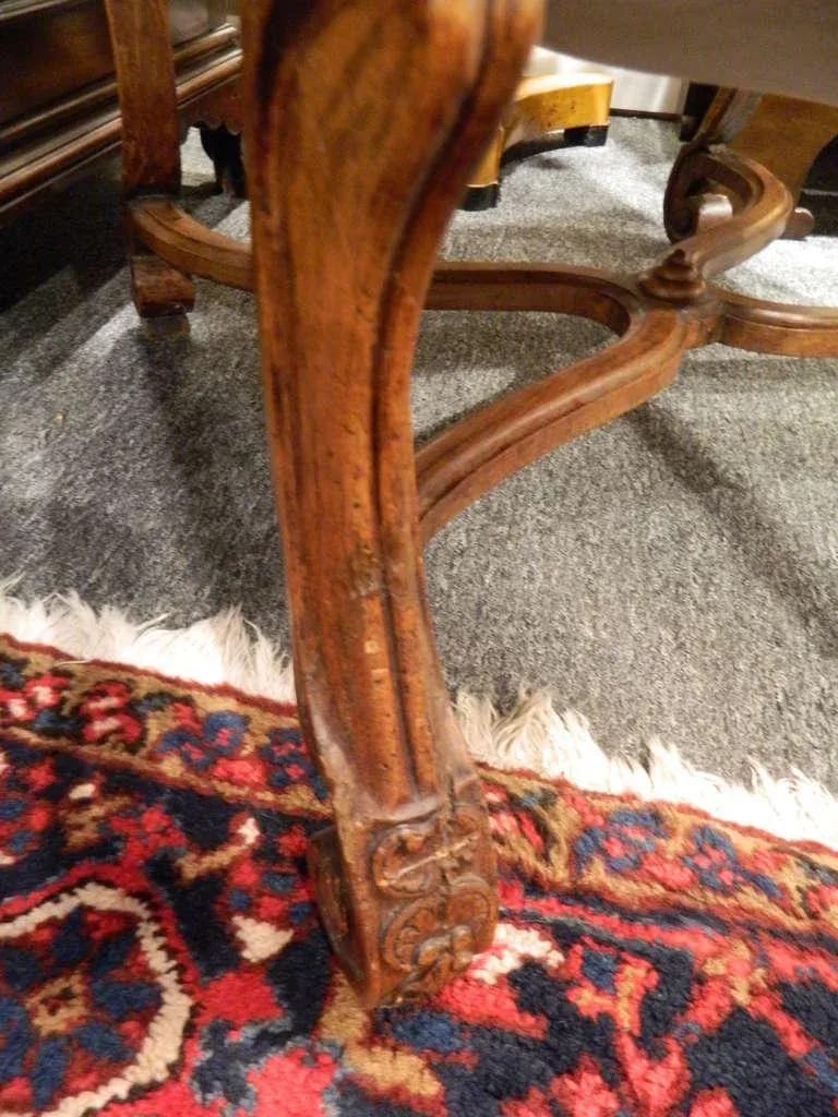 19th Century French Provincial Carved Walnut Armchair - 5