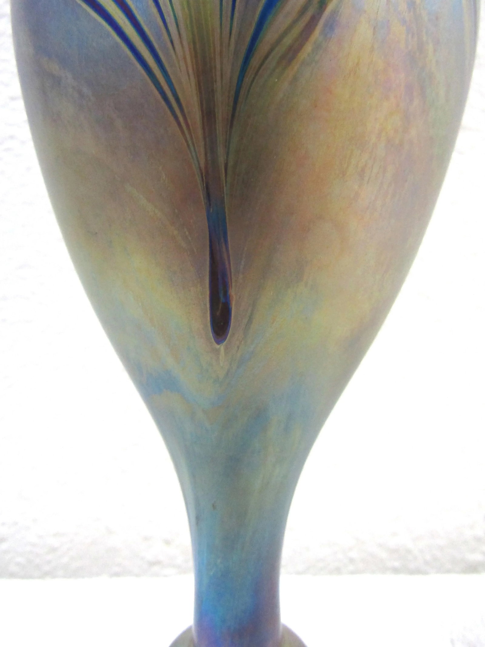 Vintage Original Chris Heilman Athens Art Glass Vase Hand Made Signed 1979 - 11
