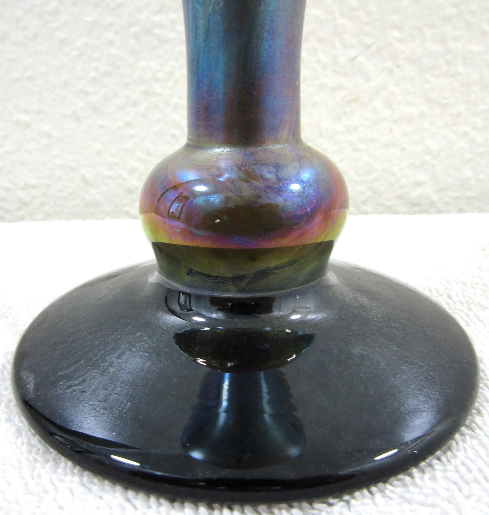 Vintage Original Chris Heilman Athens Art Glass Vase Hand Made Signed 1979 - 9