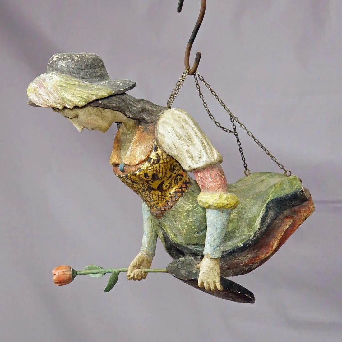 Antique Hanging Piece of a Medieval Lady Ca. 1900s - 2
