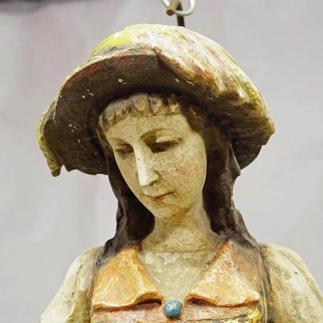 Antique Hanging Piece of a Medieval Lady Ca. 1900s - 9