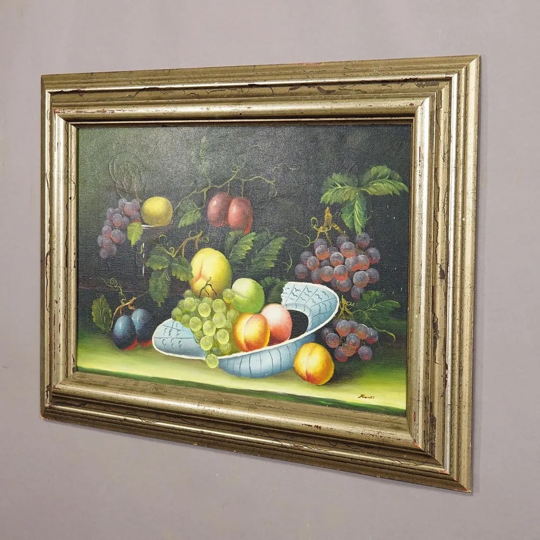 Still Life With Fruits, Oil Painting on Canvas, Germany 1950s - 2
