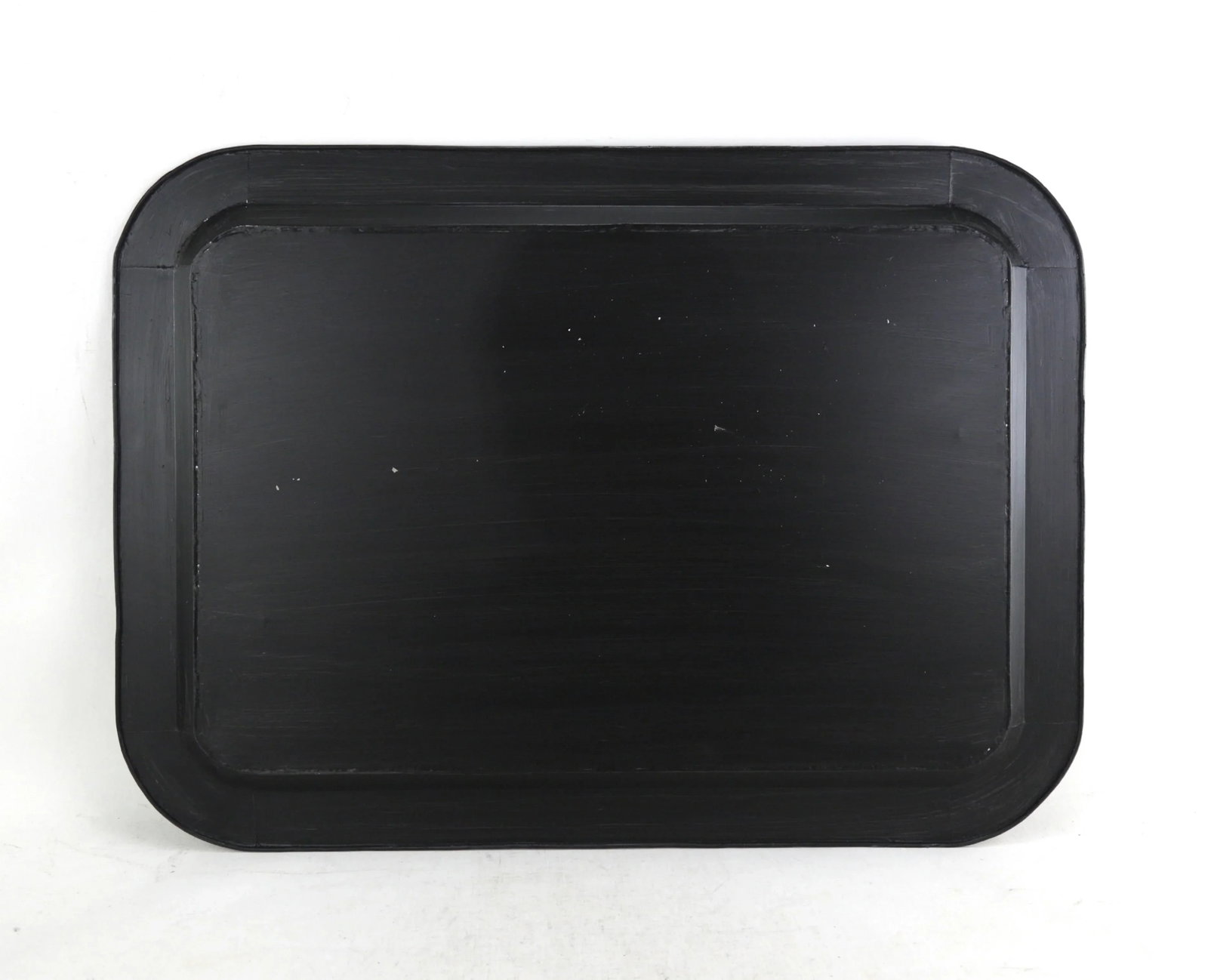 Vintage Black Hand Painted Gold Chinoiseries Plate Serving Tray - 5