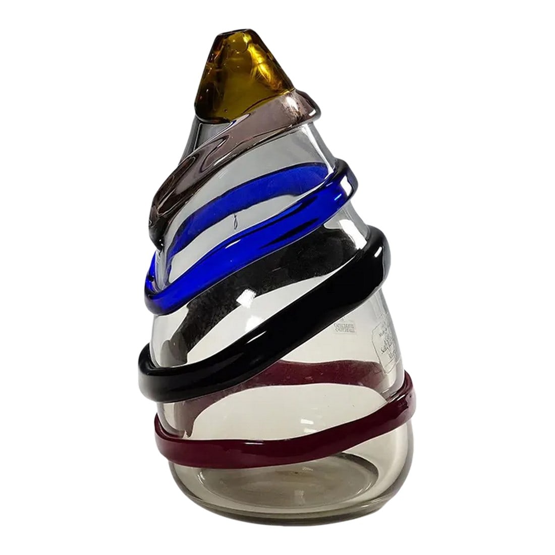 Vintage Murano Sasso Glass Vase by Luciano Gaspari for Salviati & C. Ca. 1960 (1 of 8)