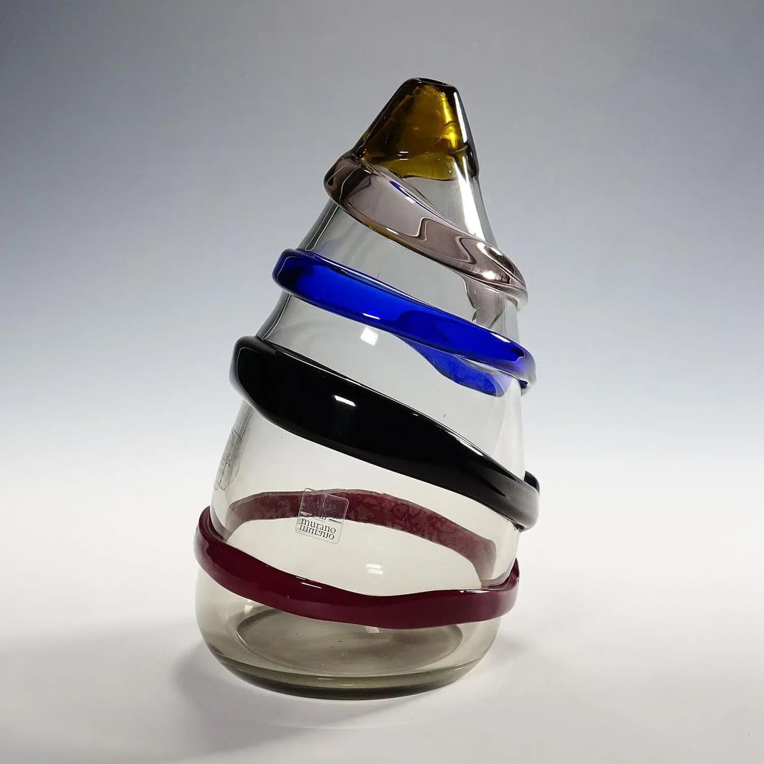 Vintage Murano Sasso Glass Vase by Luciano Gaspari for Salviati & C. Ca. 1960 - 2