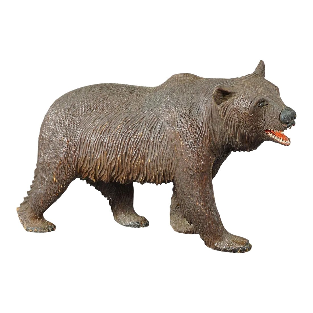 Large Wooden Strolling Bear Handcarved in Brienz Ca. 1930 (1 of 7)