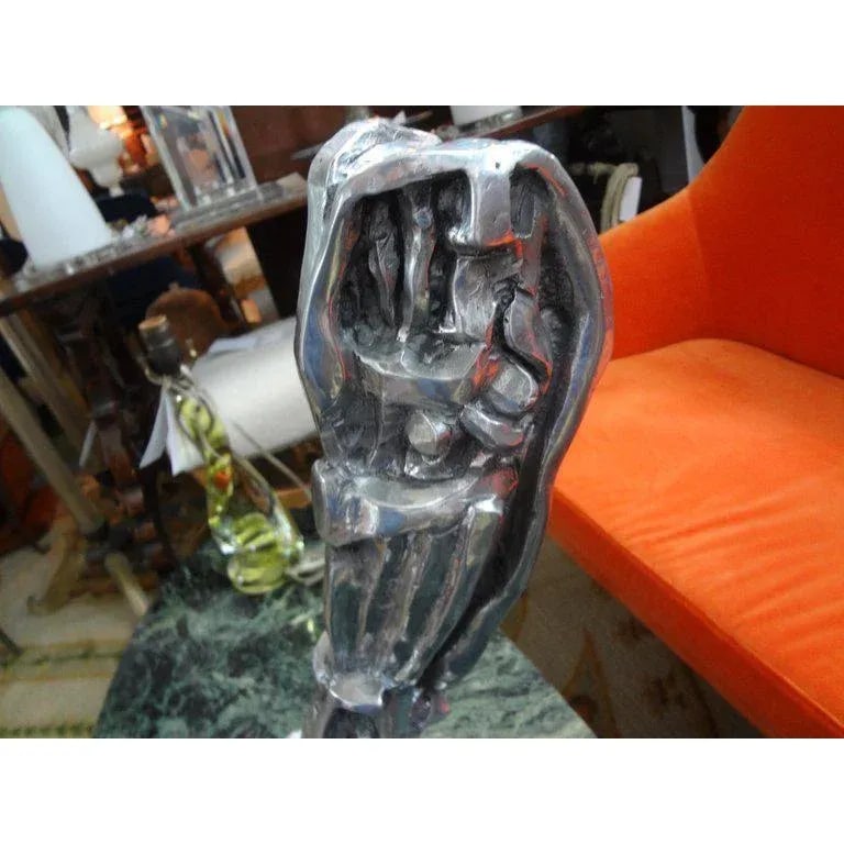 1970's Vintage Gary Brandt Signed Abstract Brutalist Sculpture - 2